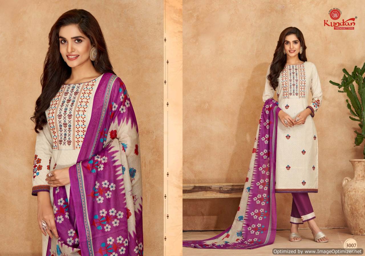Malhar Vol 3 By Kundan Pure Cotton Printed Embroidery Readymade Dress Wholesale Shop In Surat